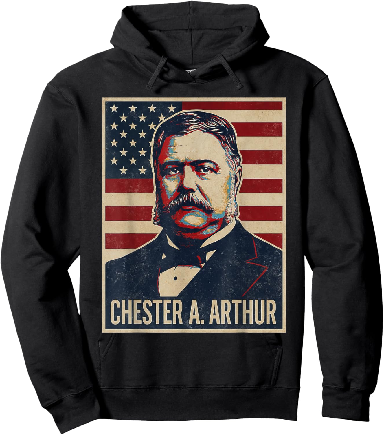 Chester A. Arthur Portrait Hoodie - Hoodie | Black
