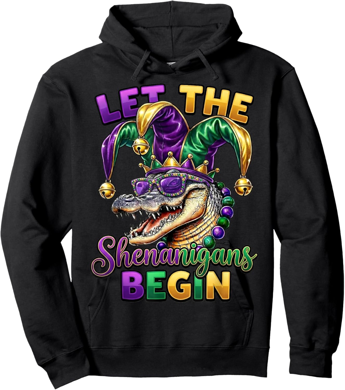 Mardi Gras Let The Shenanigans Begin Boy, Girl Men Women Hoodie - Hoodie | Black