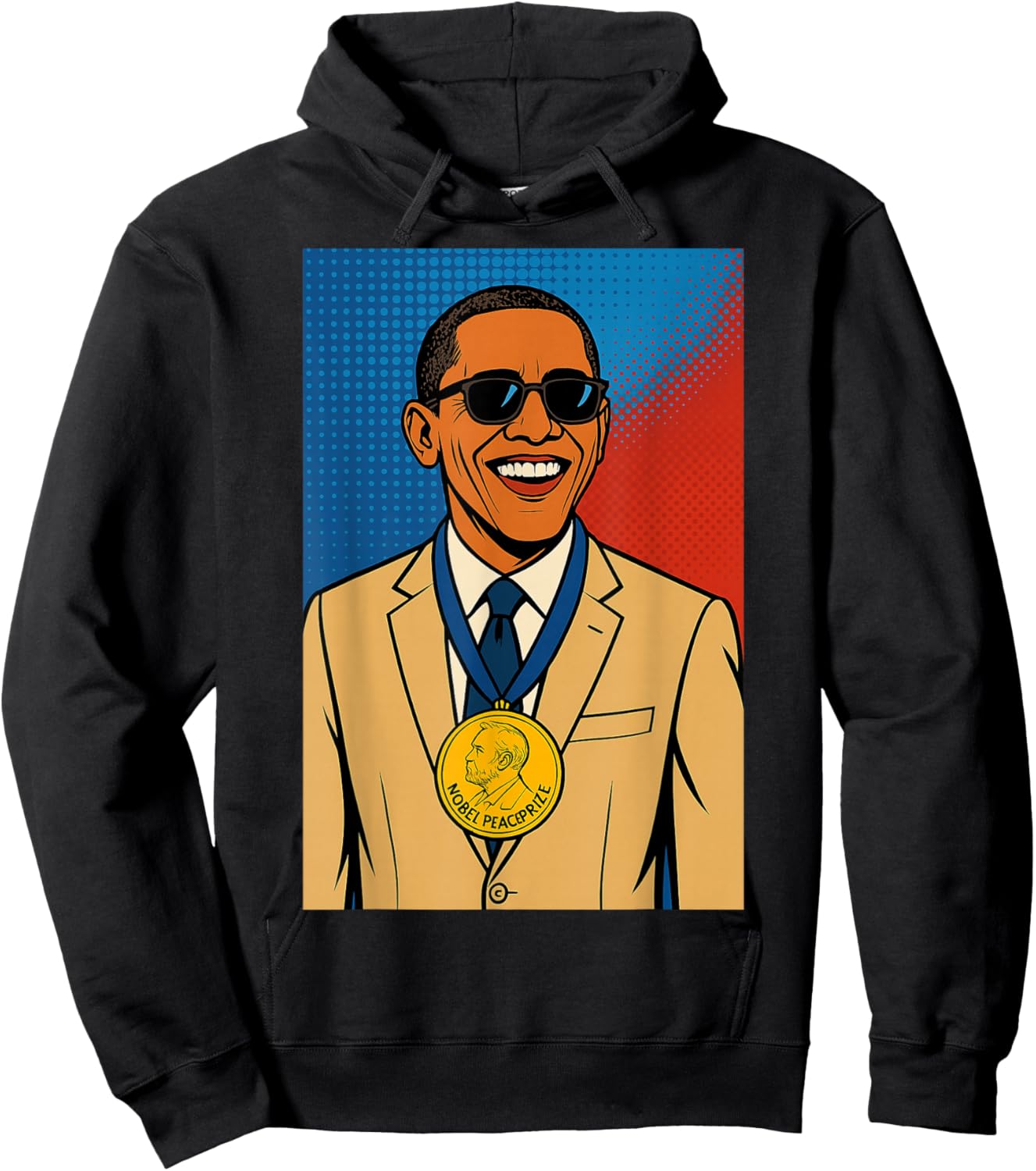 Obama Tan Suit Nobel Prize Hoodie - Hoodie | Black