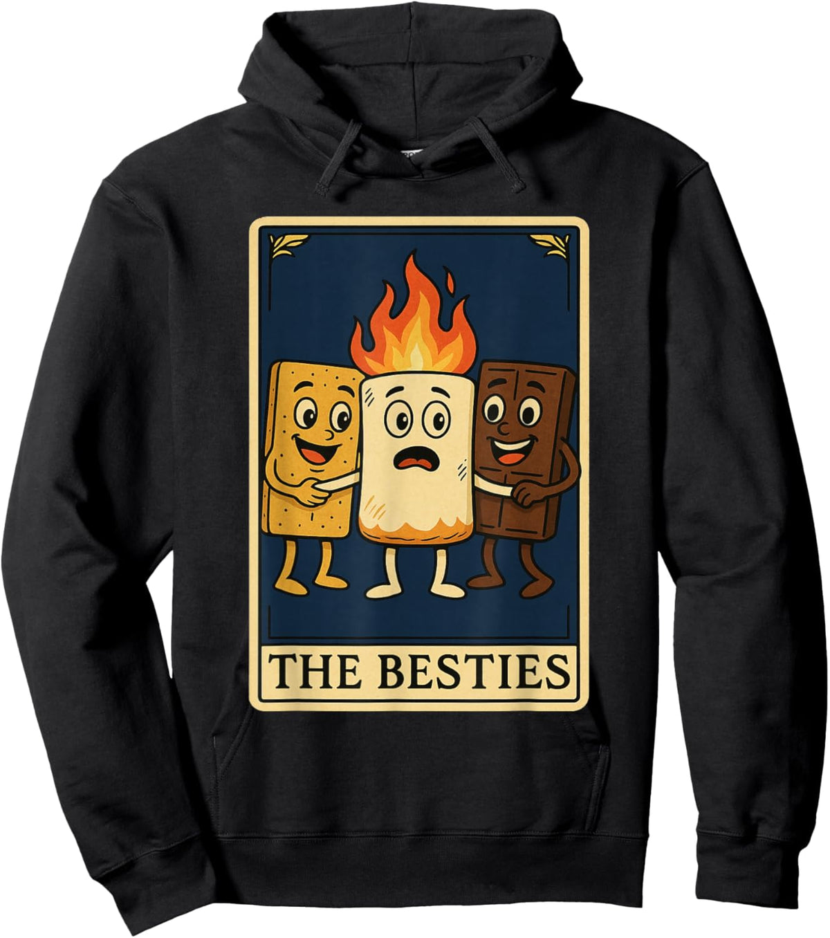 Funny Camping Shirt for Boys Men Women Smores Camper Hoodie - Hoodie | Black