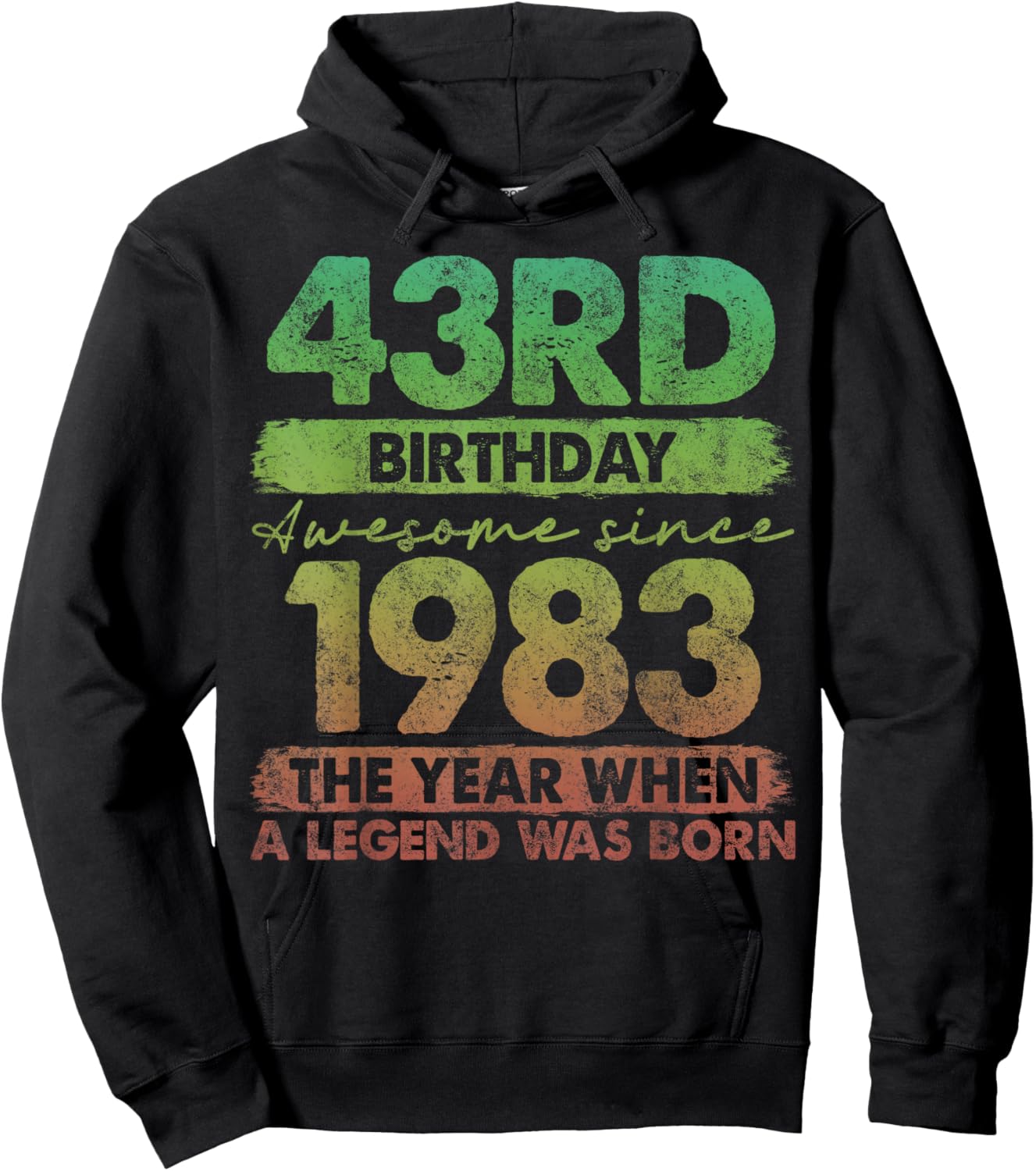 43 Year Old Gifts Vintage 1983 Limited Edition 43rd Birthday Hoodie - Hoodie | Black