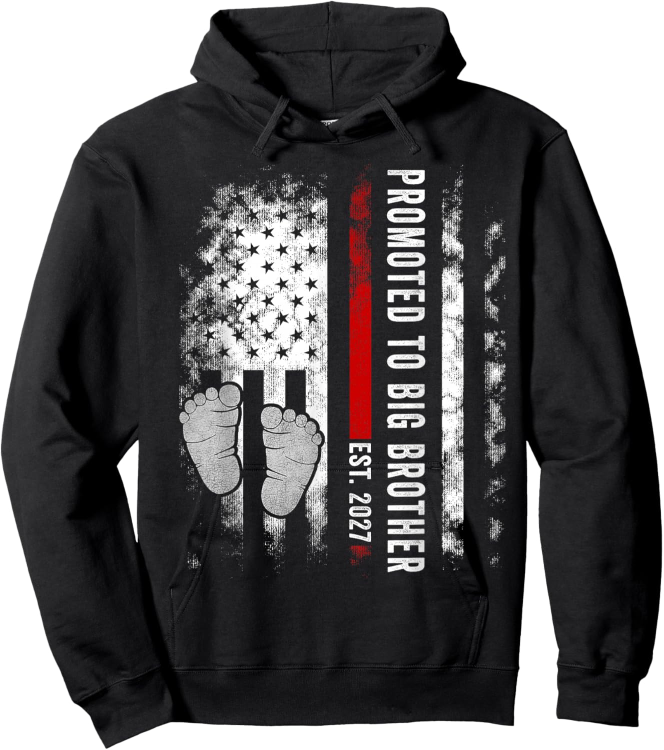 Promoted to Big Brother 2027 for Kids Toddler Hoodie - Hoodie | Black