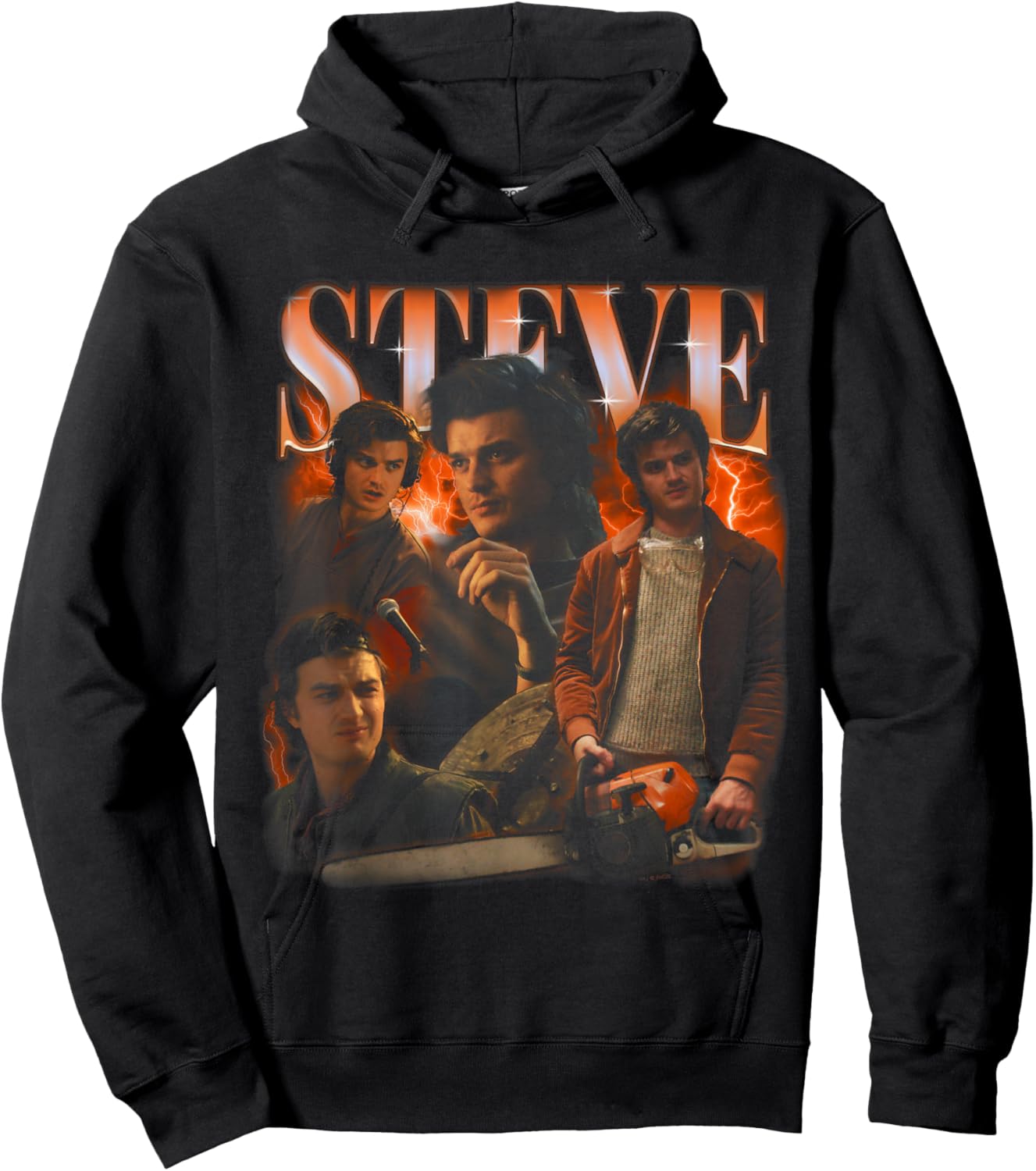 Stranger Things Steve Heartthrob Officially Licensed Hoodie - Hoodie | Black