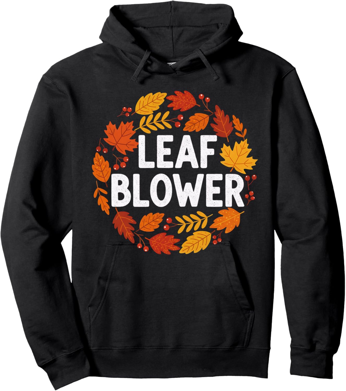 Leaf Blower Funny Landscaping Autumn Sucking Leaf Blowers Hoodie - Hoodie | Black