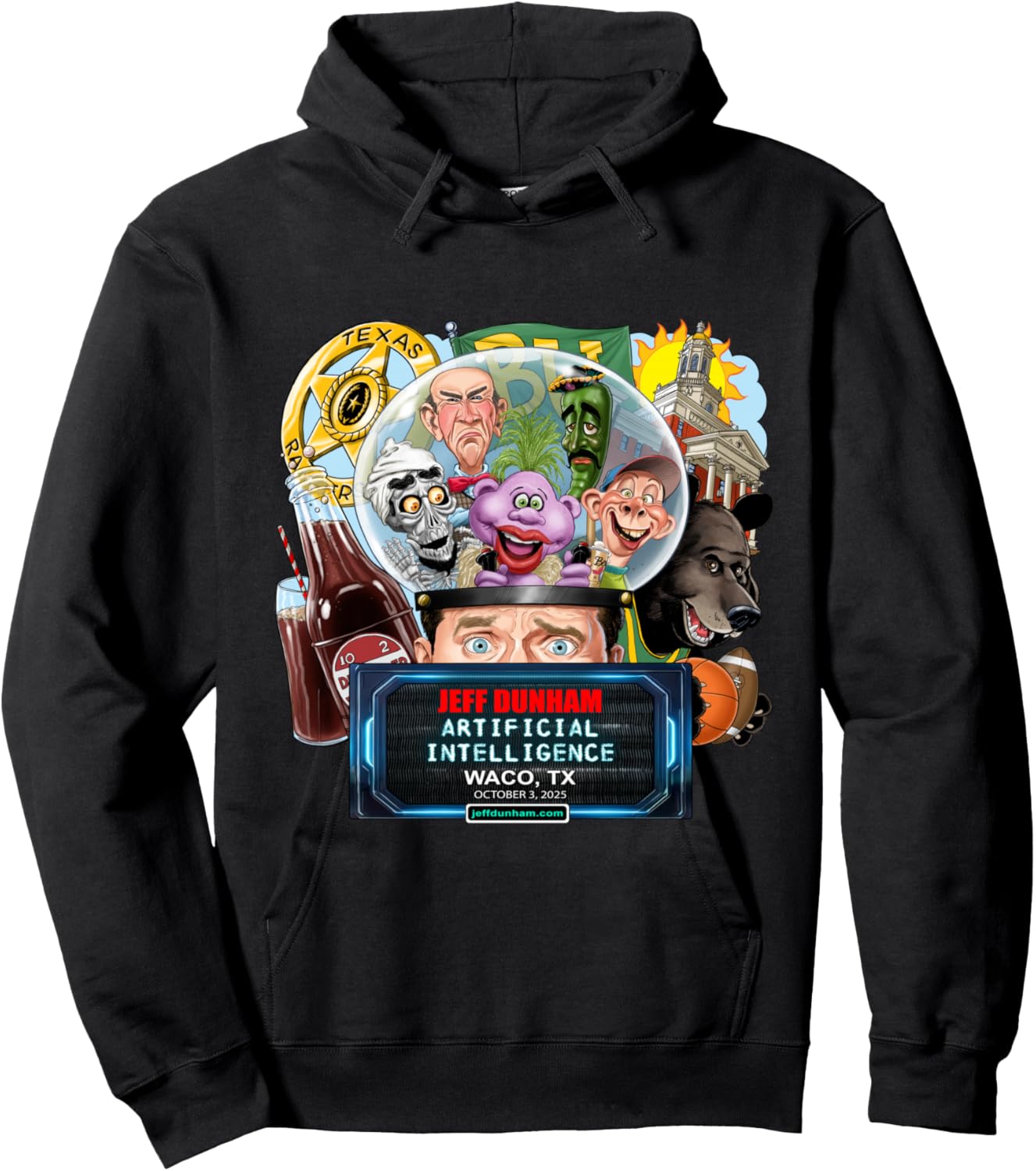 Jeff Dunham Waco, TX (2025) Hoodie - Hoodie | Black