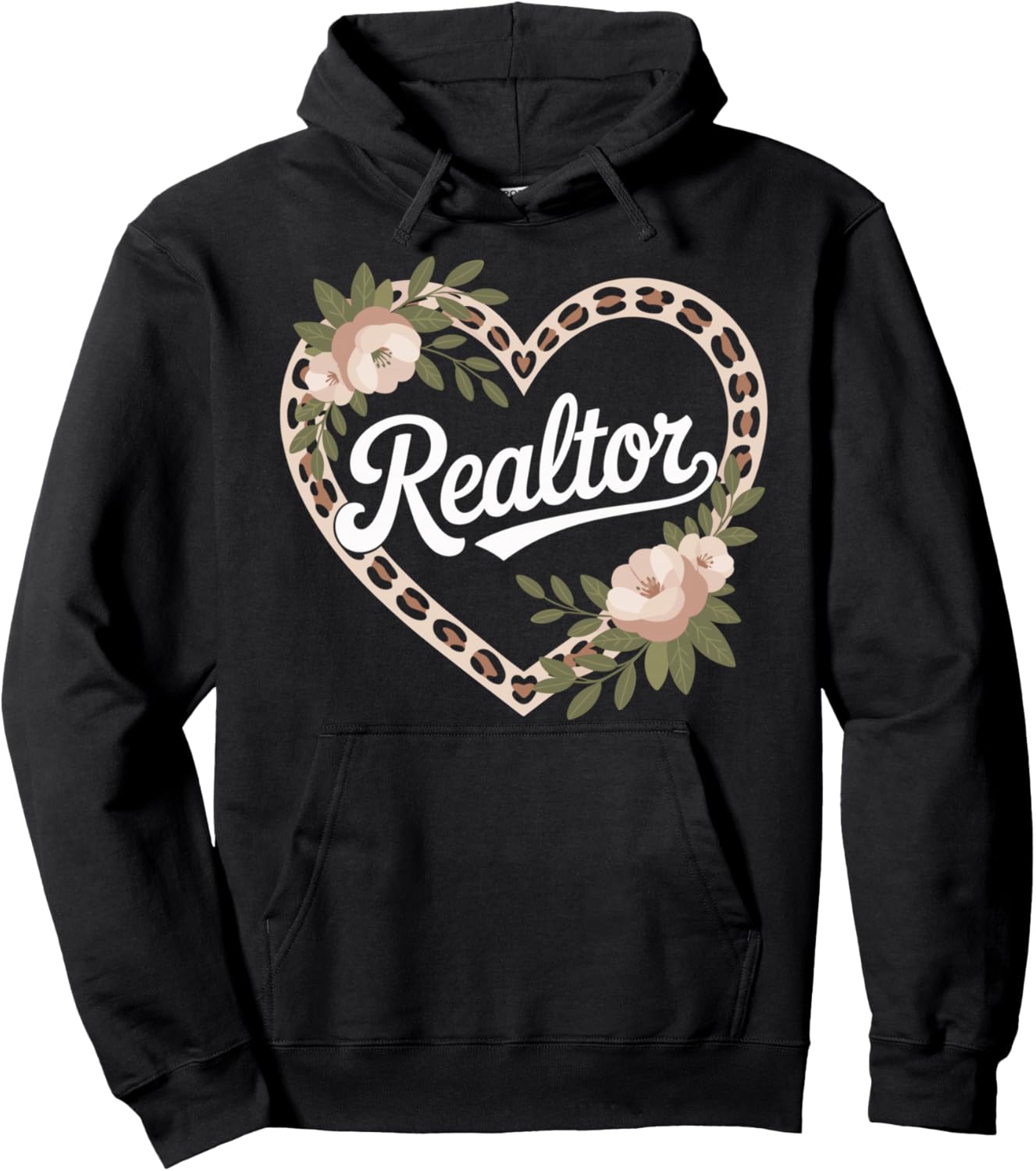 Realtor Heart Hoodie - Hoodie | Black