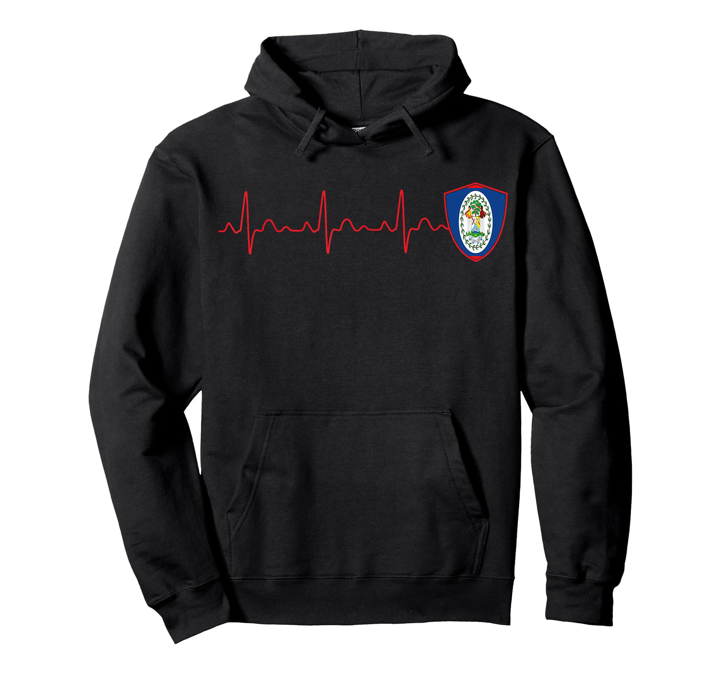 Belize Flag Heartbeat EKG Patriotic National T-Shirt