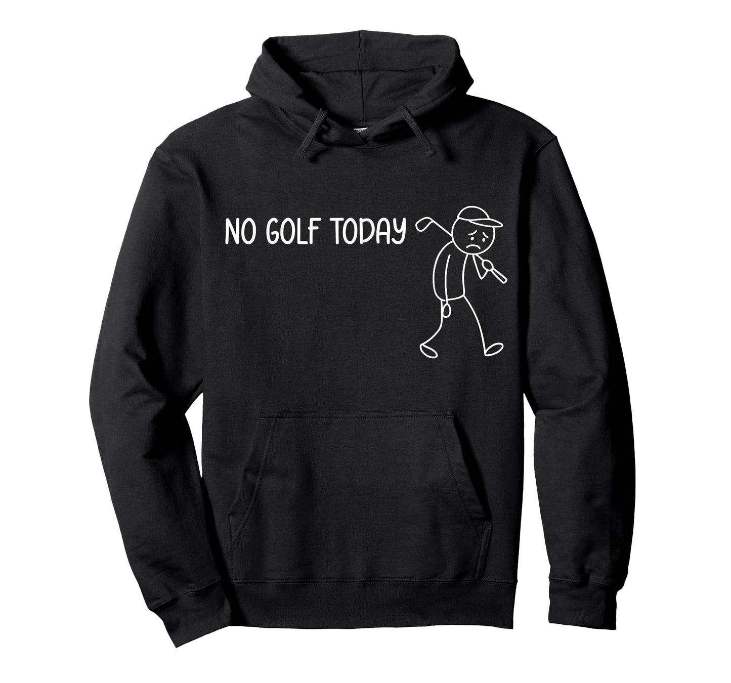 No Golf Today Funny Sad Stickman Golfer Men Women T-Shirt