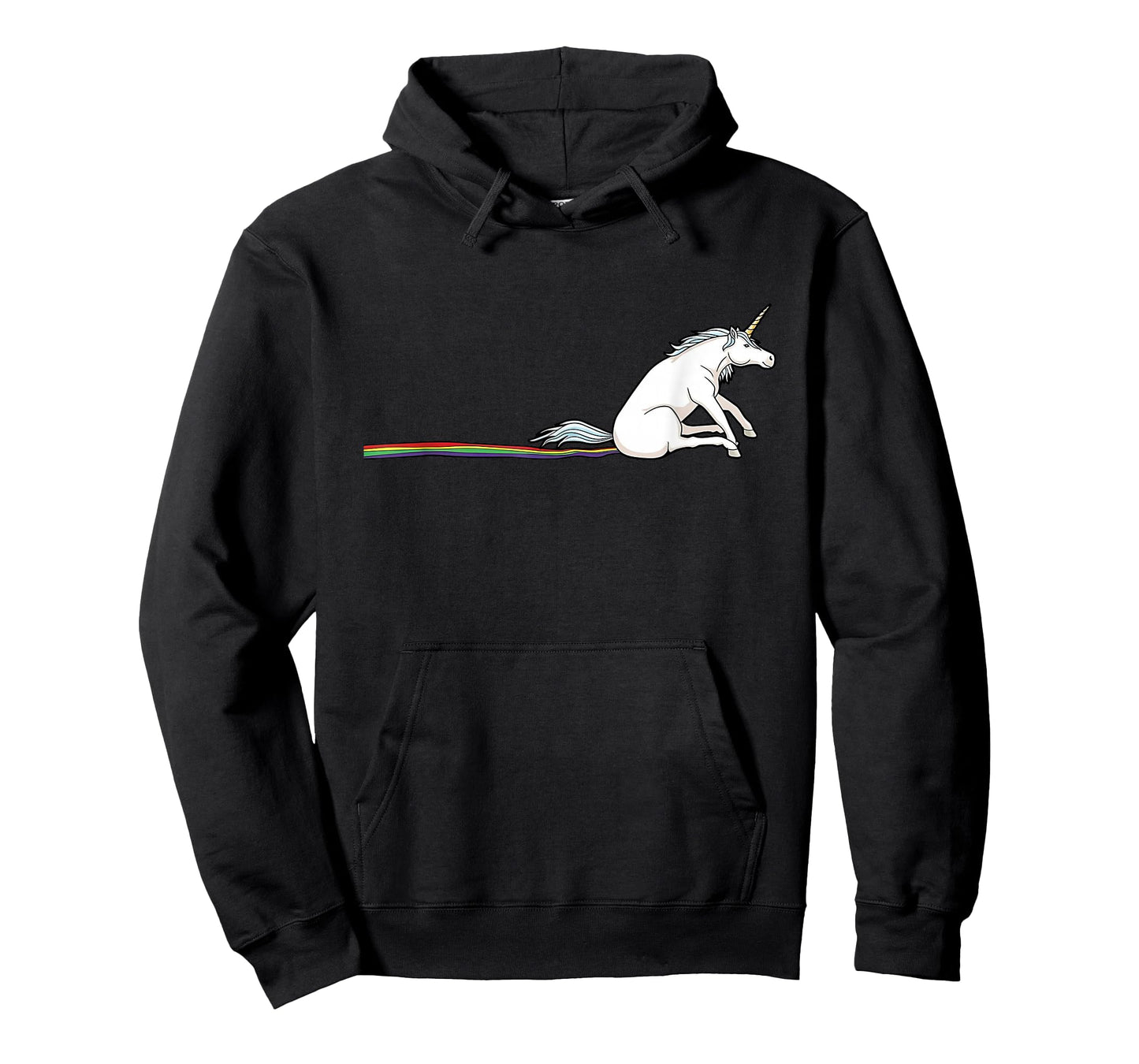 Funny Unicorn Dragging Butt Rainbow Silly Humor T-Shirt