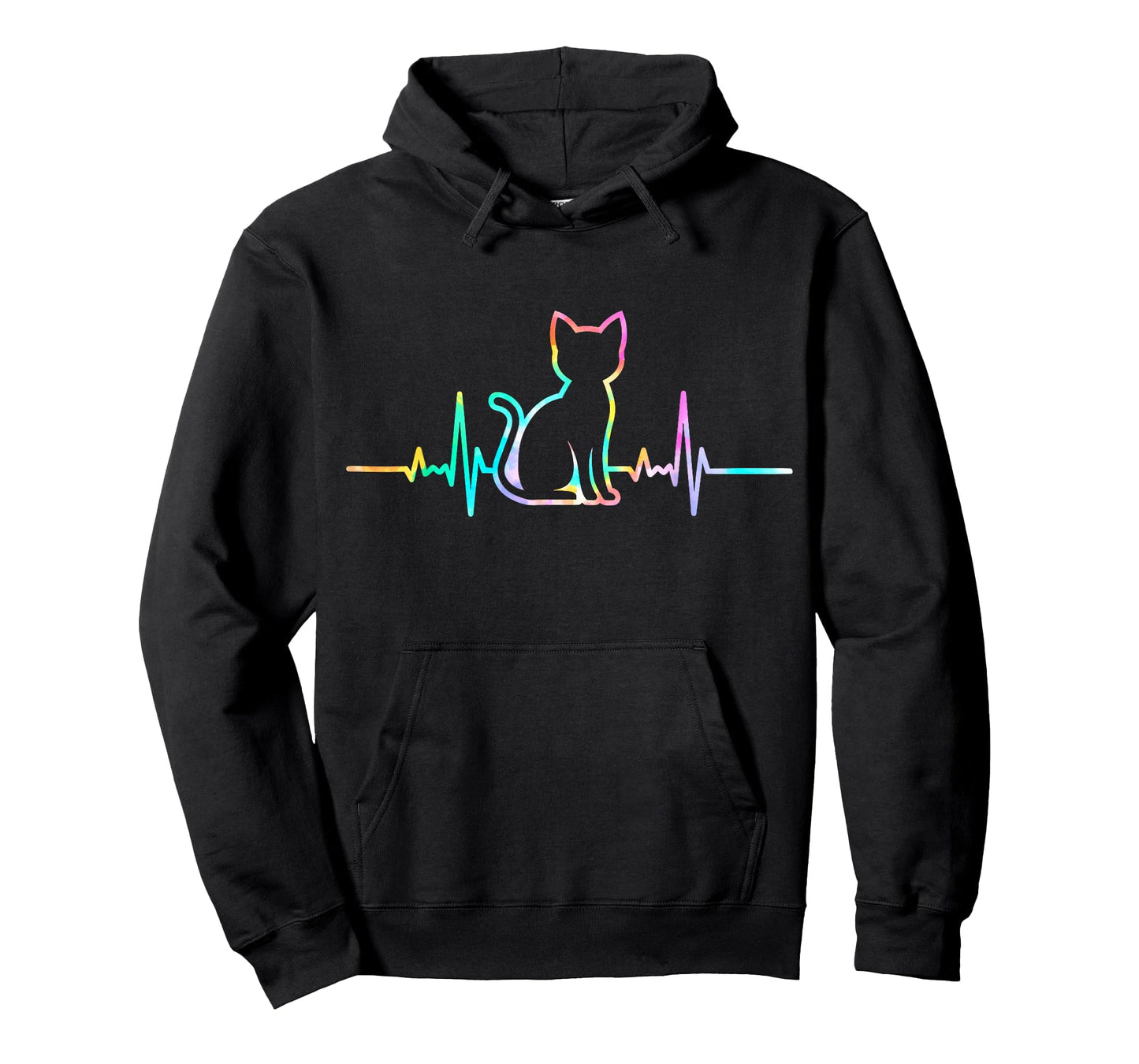 Cute Heartbeat Cat Lover Animal Silhouette T-Shirt