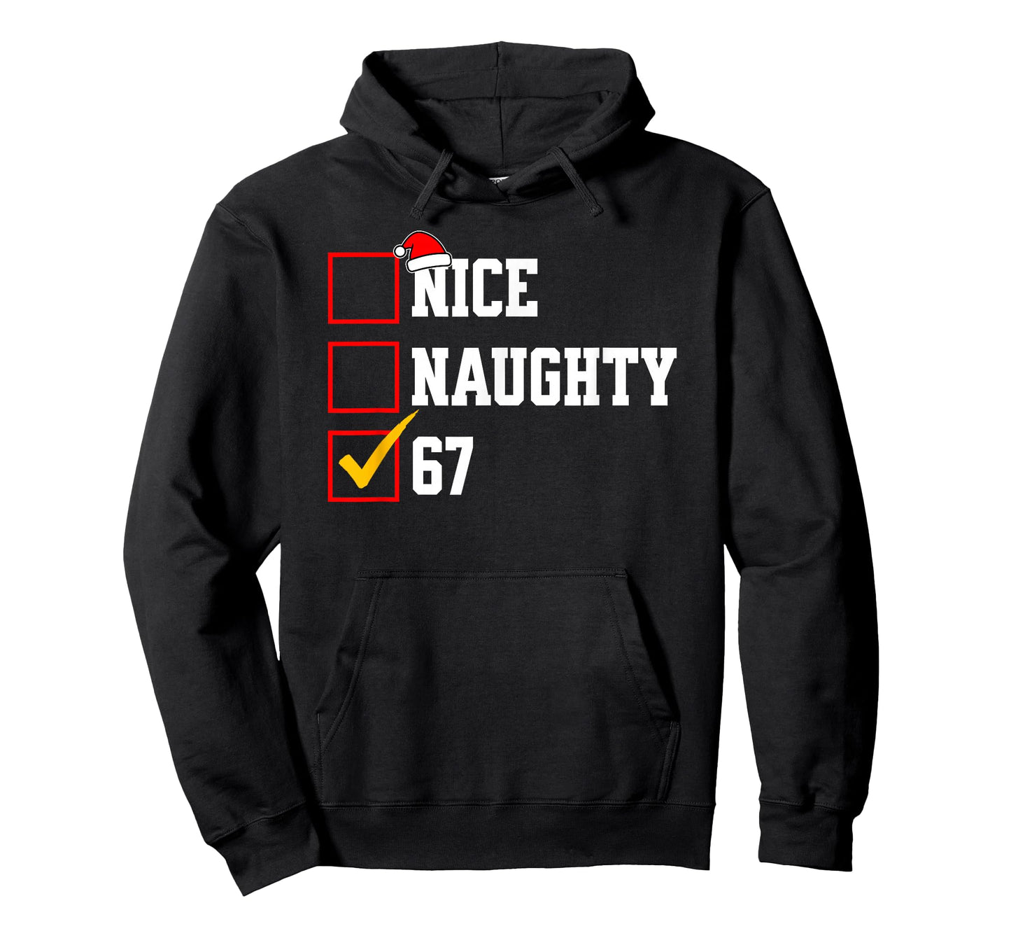 Nice Naughty 67 Christmas Six Seven Xmas Costume Meme T-Shirt