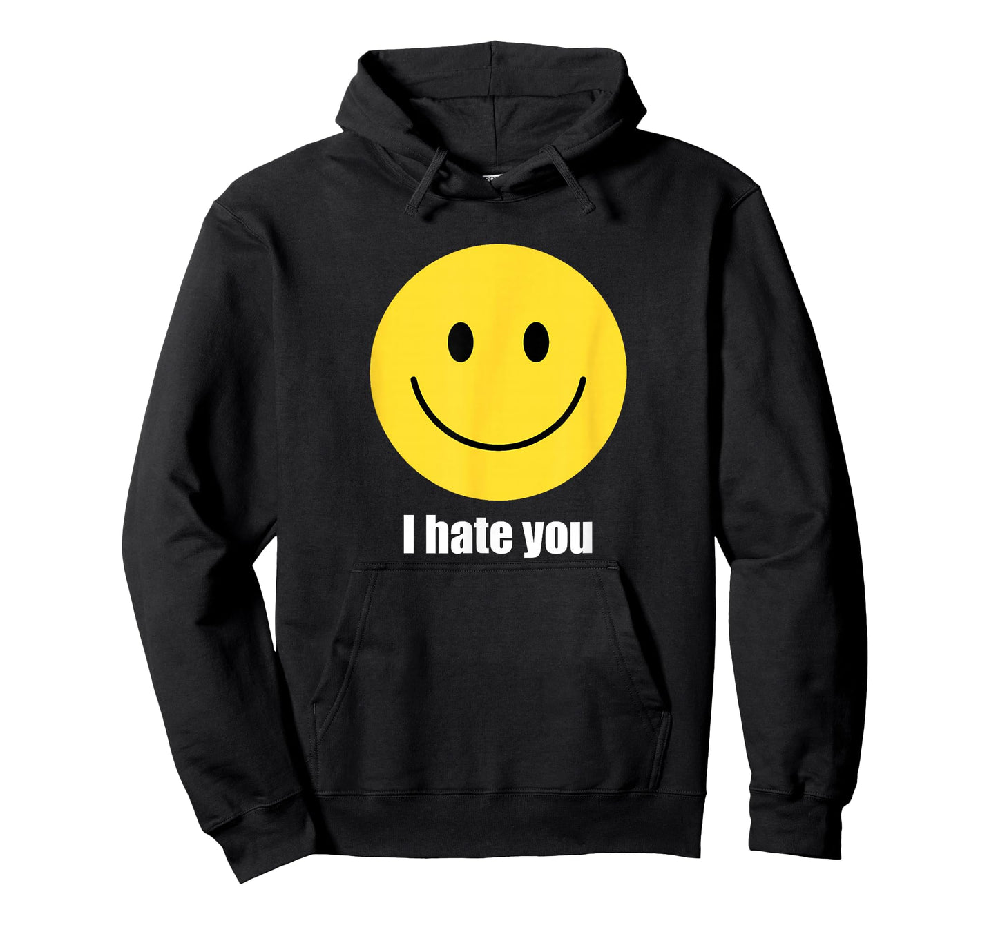 I Hate You, Yellow Happy Smile Face Emoticon Funny T-Shirt