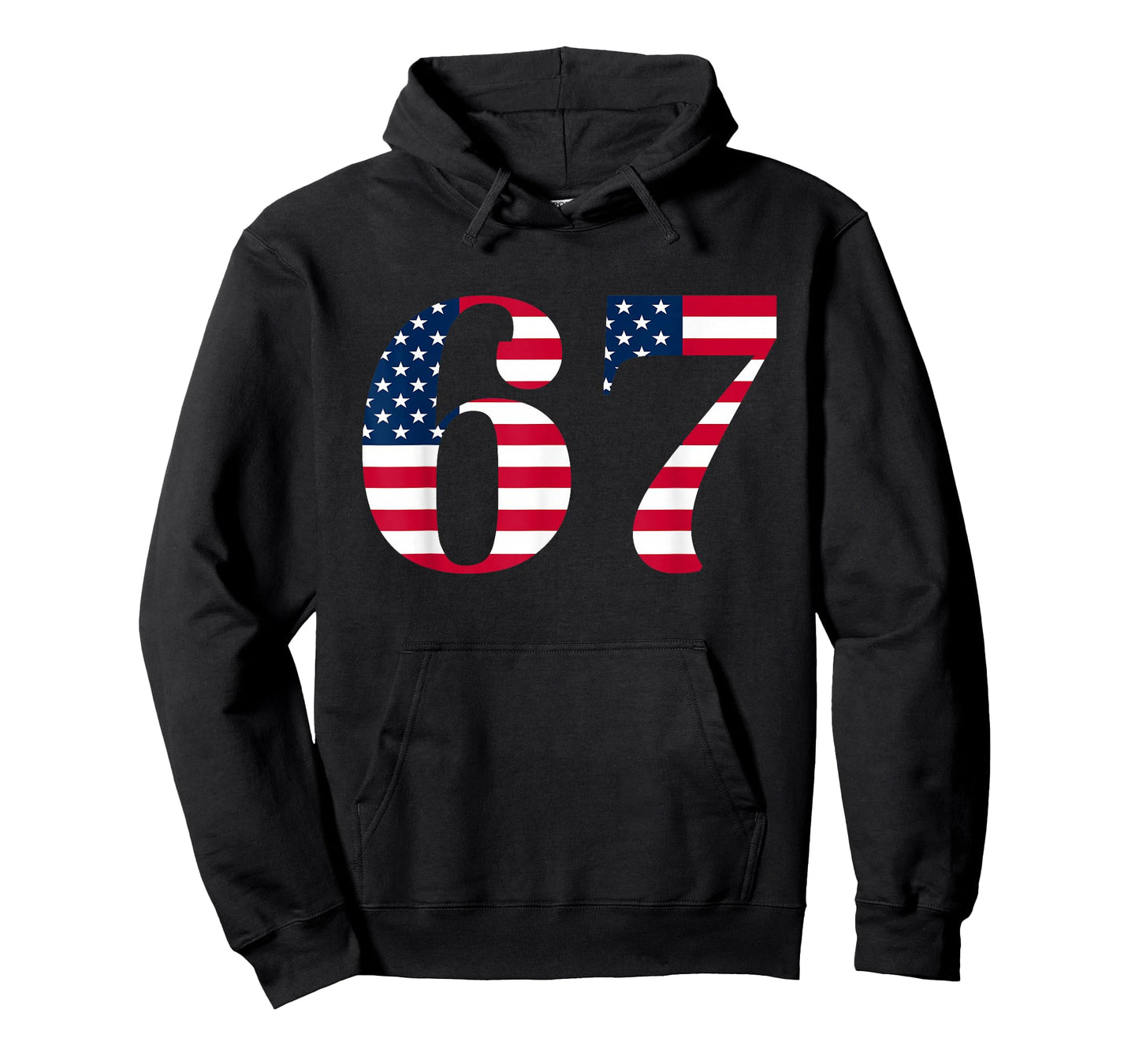 Six Seven 67 Meme Funny US American Flag Halloween Design T-Shirt