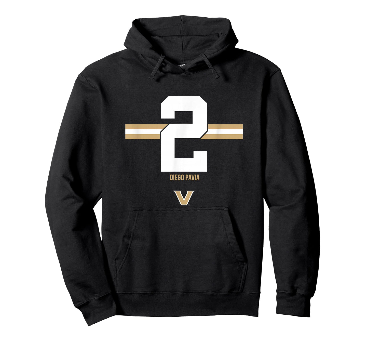 Vanderbilt Football: Diego Pavia 2 Stripe T-Shirt