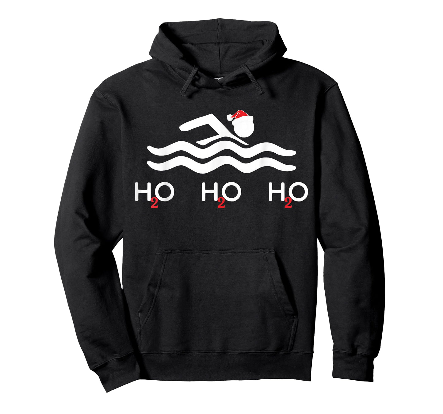 H2o H2o H2o Santa Hat Swimmer Swim Christmas Swimming Sport T-Shirt