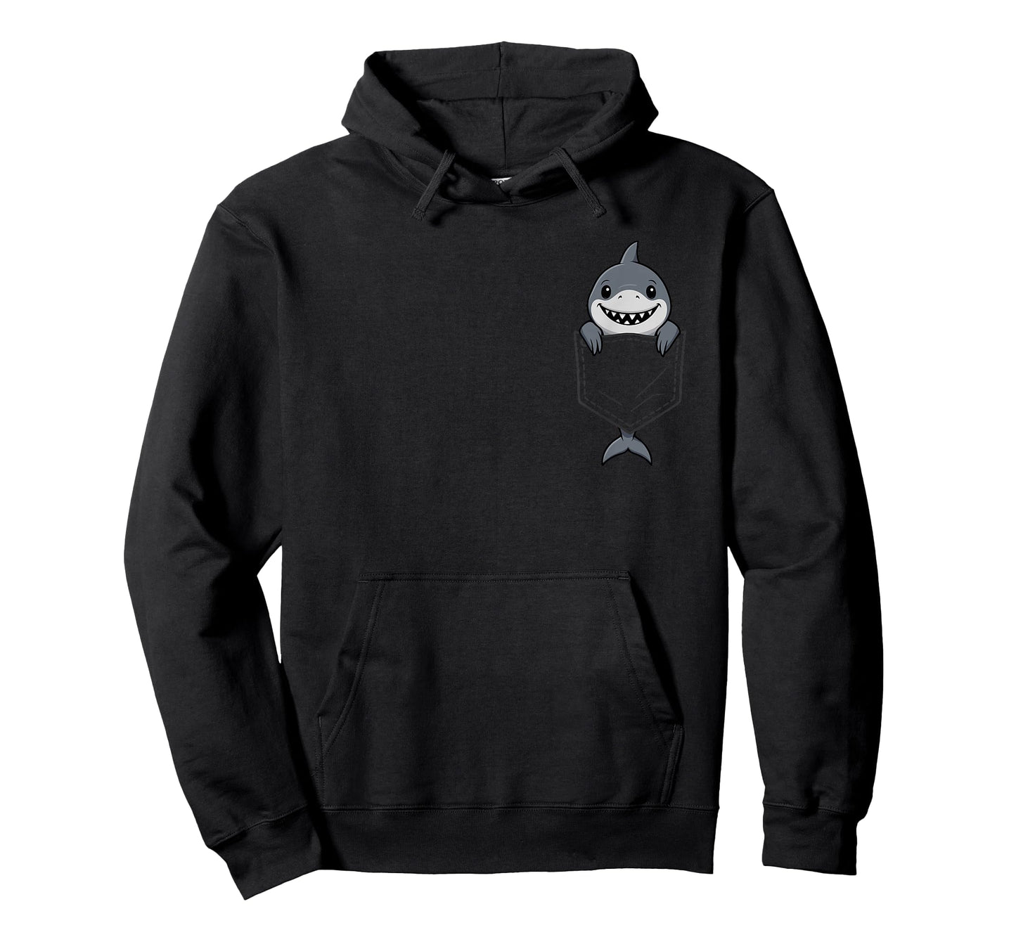 Funny Shark Peeking in Pocket Animal Lover Men Women Kids T-Shirt