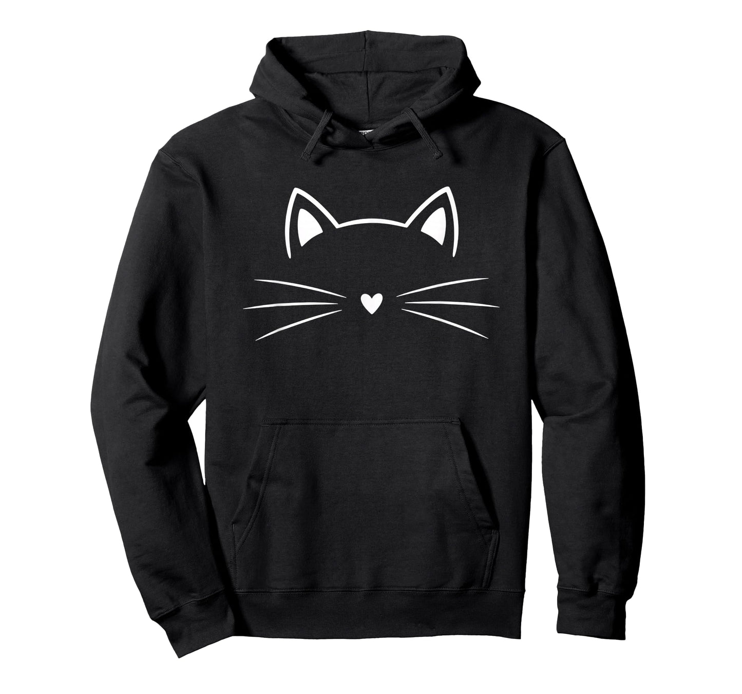 Cat Minimalist Cat Face, Cat Lover Heart Nose Whiskers Ca T-Shirt