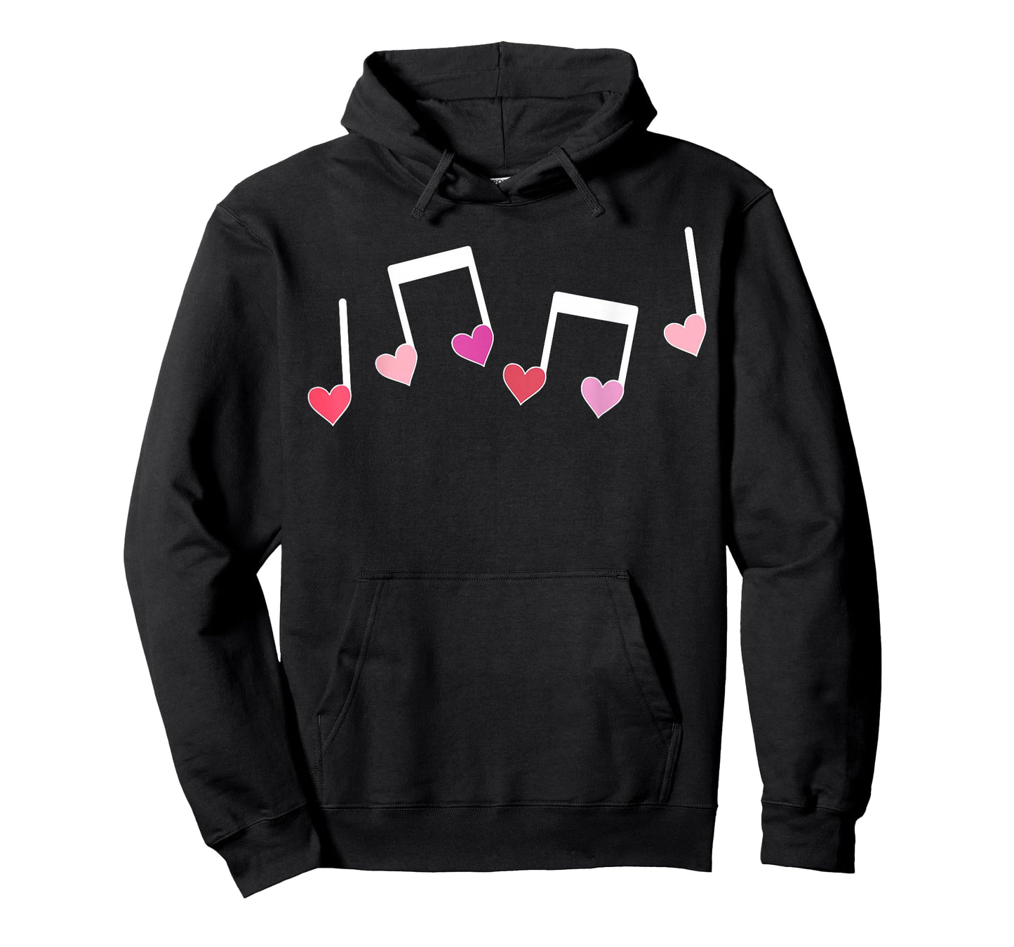 Music Notes Heart Valentines Day Musicians Music Lover Women T-Shirt