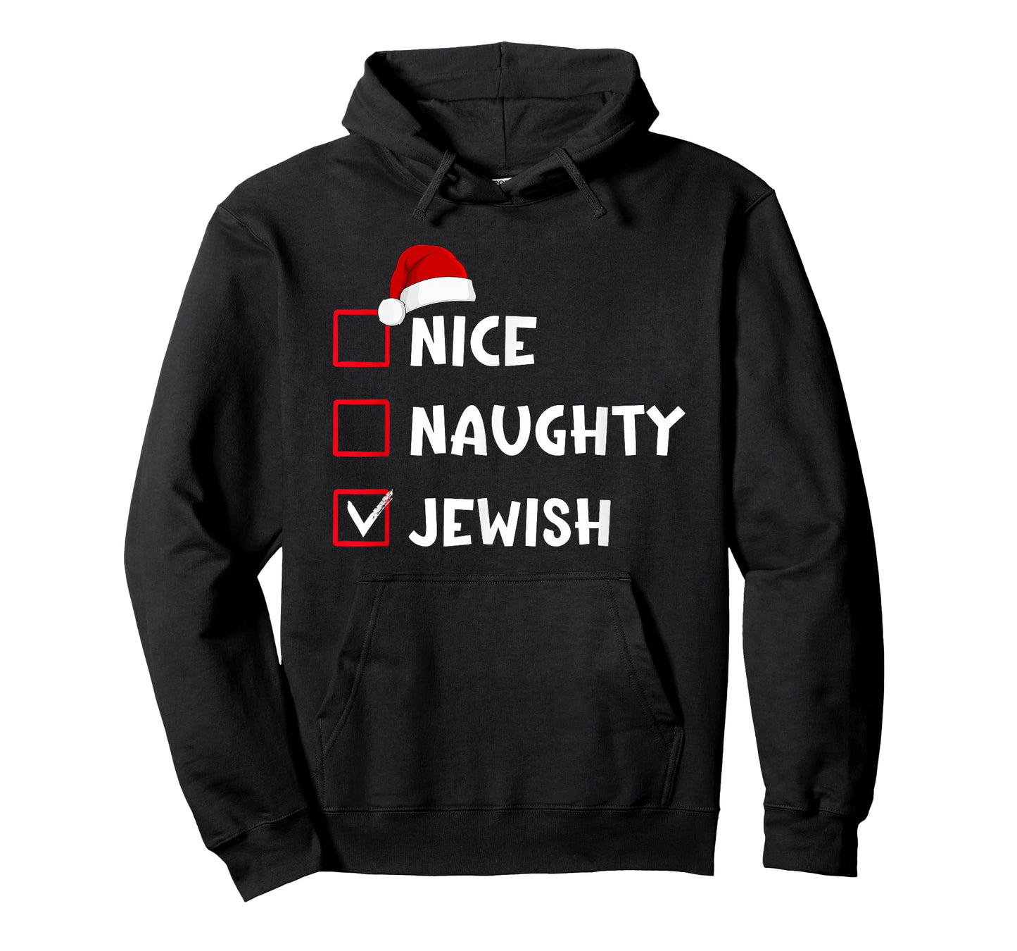 Nice Naughty Jewish Funny Christmas List Hanukkah Hannukah T-Shirt
