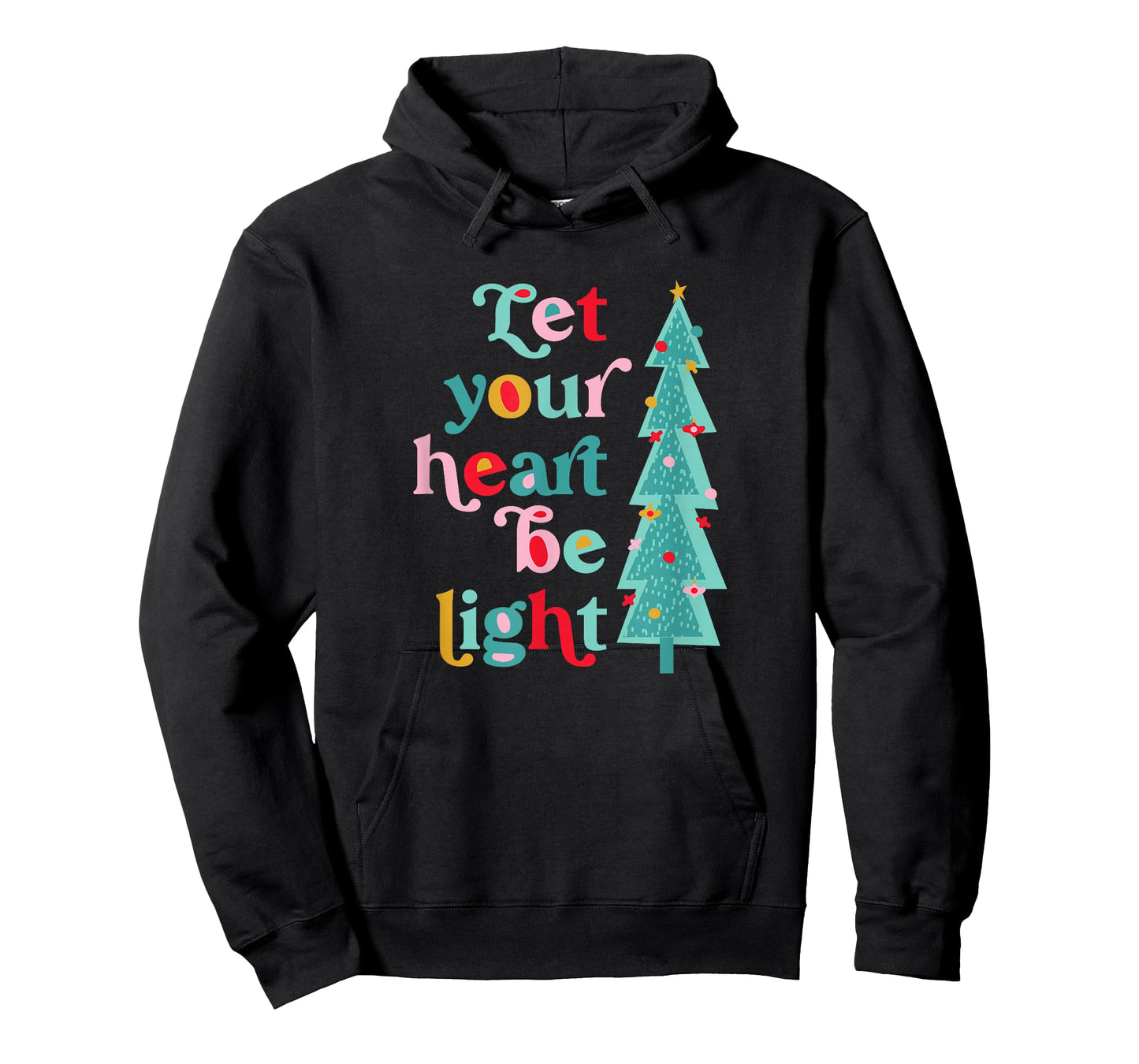 Let Your Heart Be Light Christmas, Retro Pastel Holiday T-Shirt