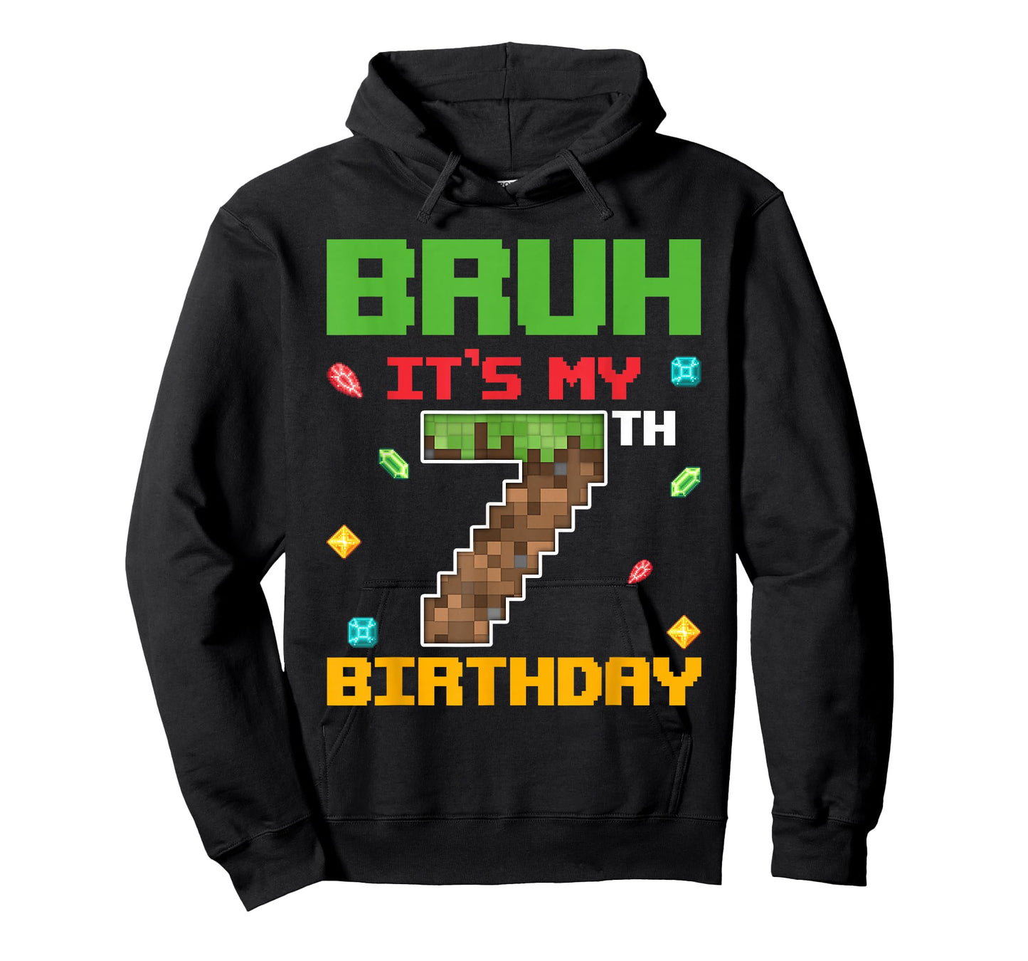 It's My 7th Birthday Boy 7 Years Old Pixel Gamer T-Shirt