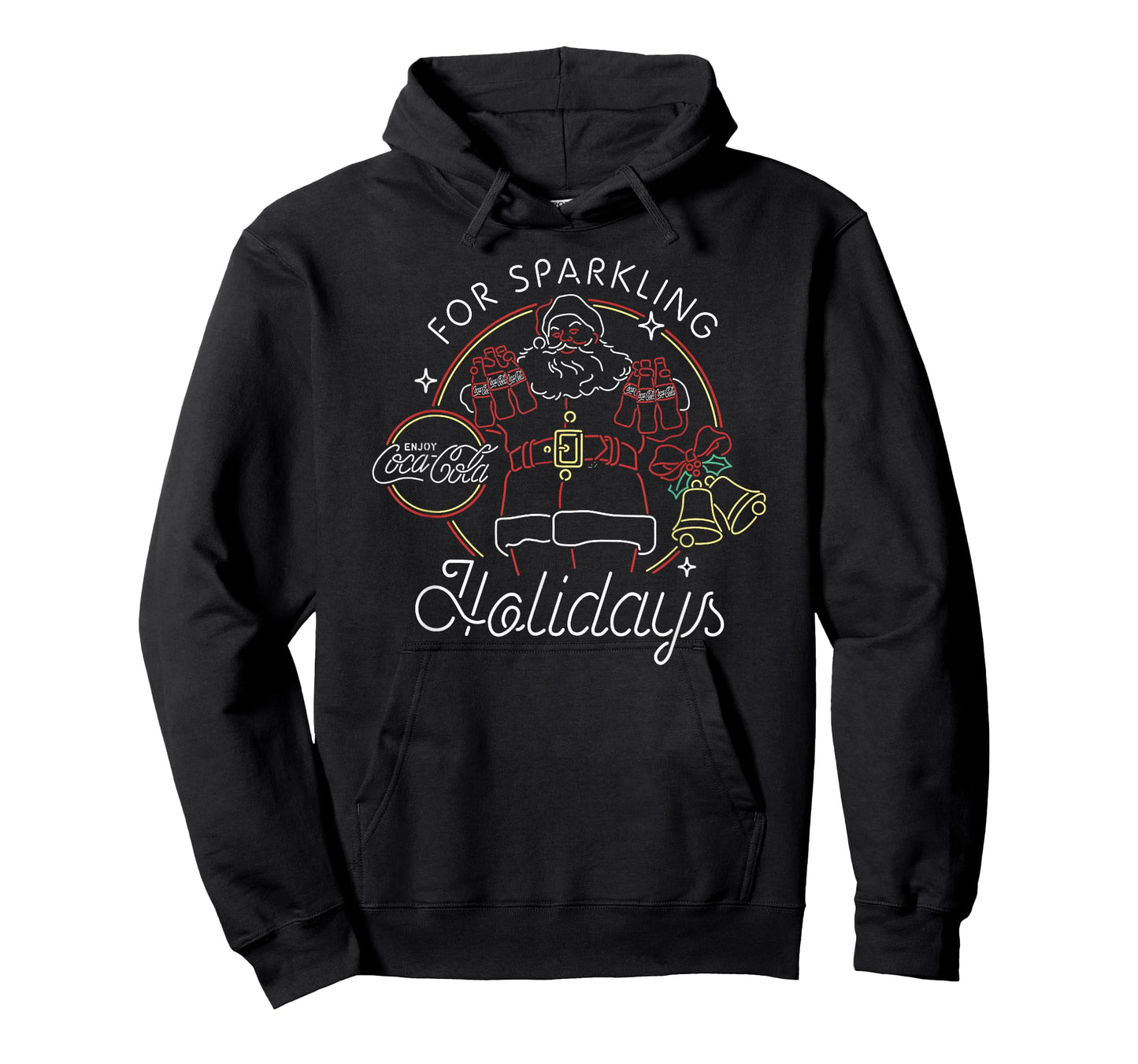 Coca-Cola Christmas For Sparkling Holidays Neon Sign Style T-Shirt
