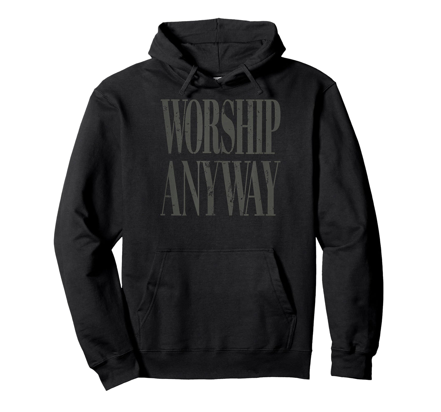 Worship Anyway Distressed Christian T-Shirt