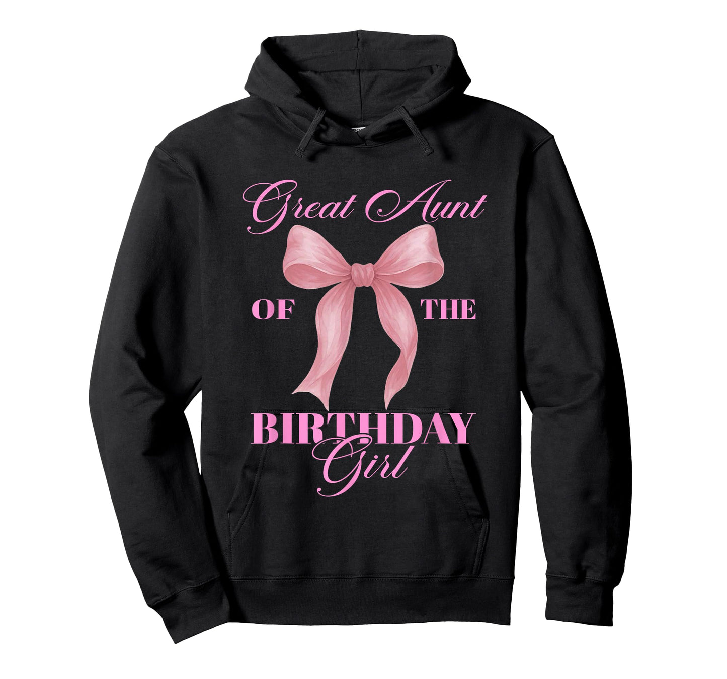Great Aunt of The Birthday Girl Family Pink Coquette Bow T-Shirt