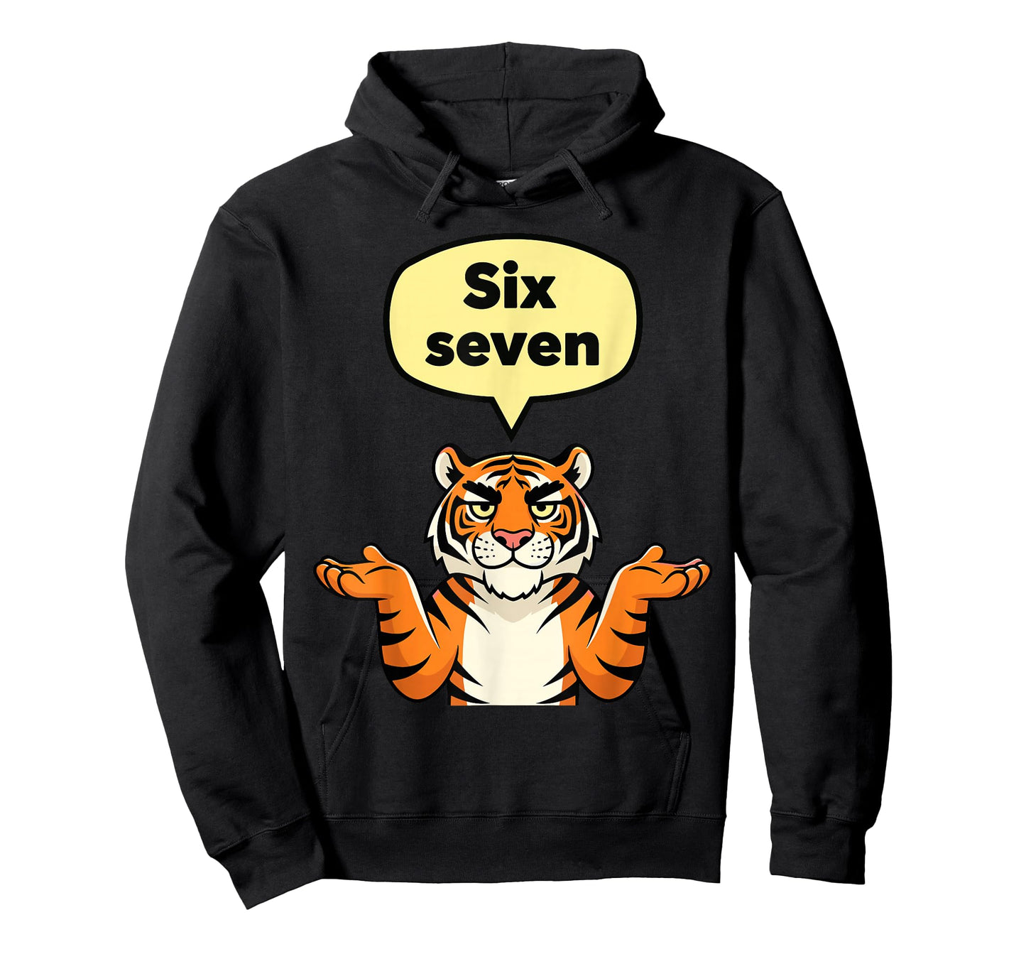 Funny Six Seven Meme 6 7 Tiger Gen Alpha Slang T-Shirt