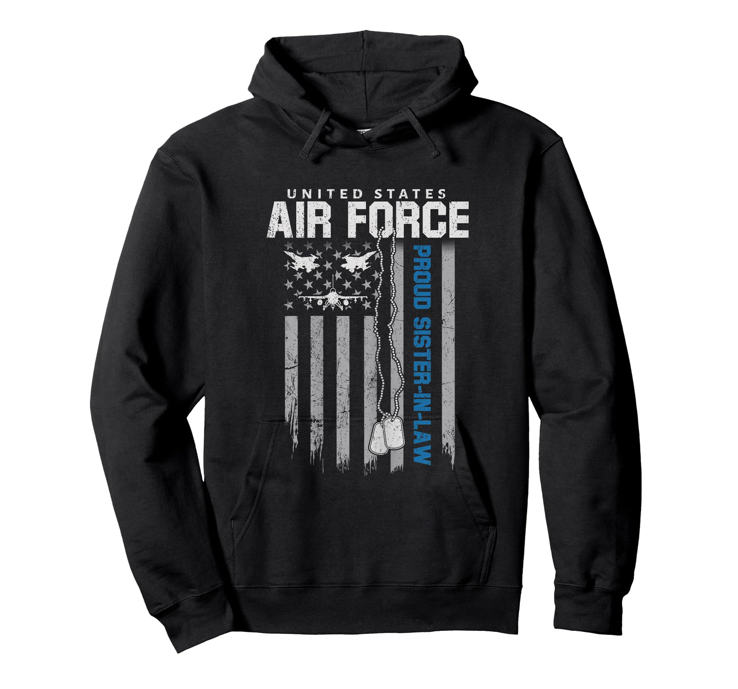 US Air Force Proud Sister-in-Law Flag USAF Family Matching T-Shirt
