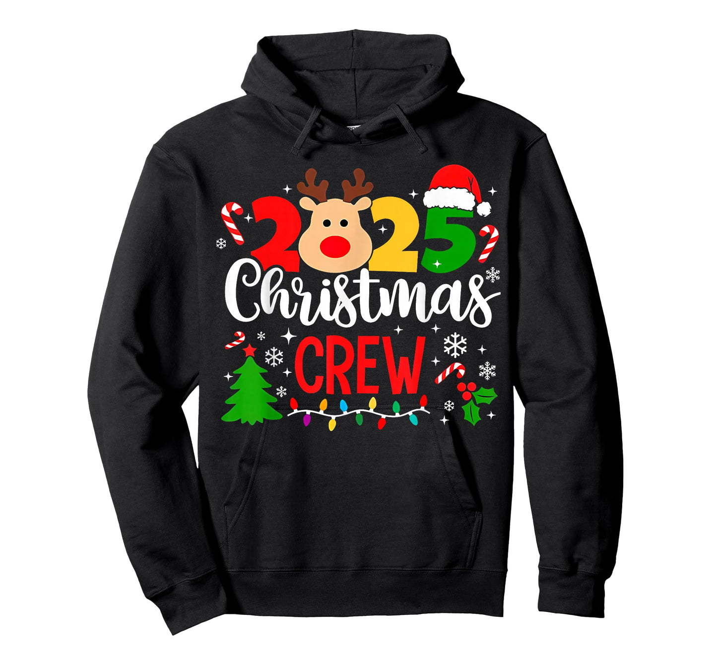 Christmas Crew 2025 Family Christmas Xmas Pajamas Matching T-Shirt