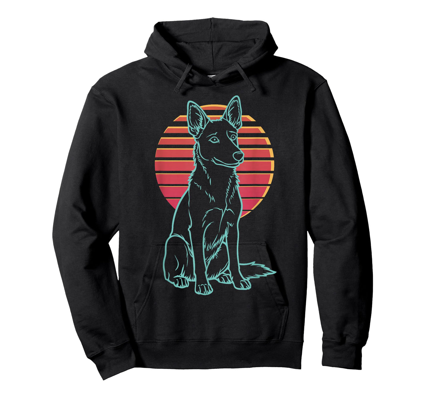 Belgian Malinois Lover Dog Owner Retro Synthwave 80s T-Shirt
