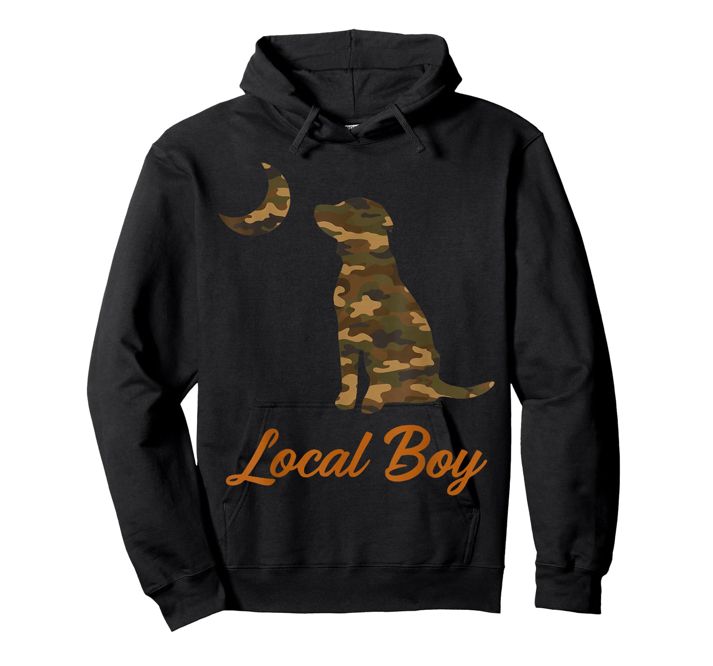 Black Lab Dog Local Southern Boy Camo Duck Hunting Youth Men T-Shirt