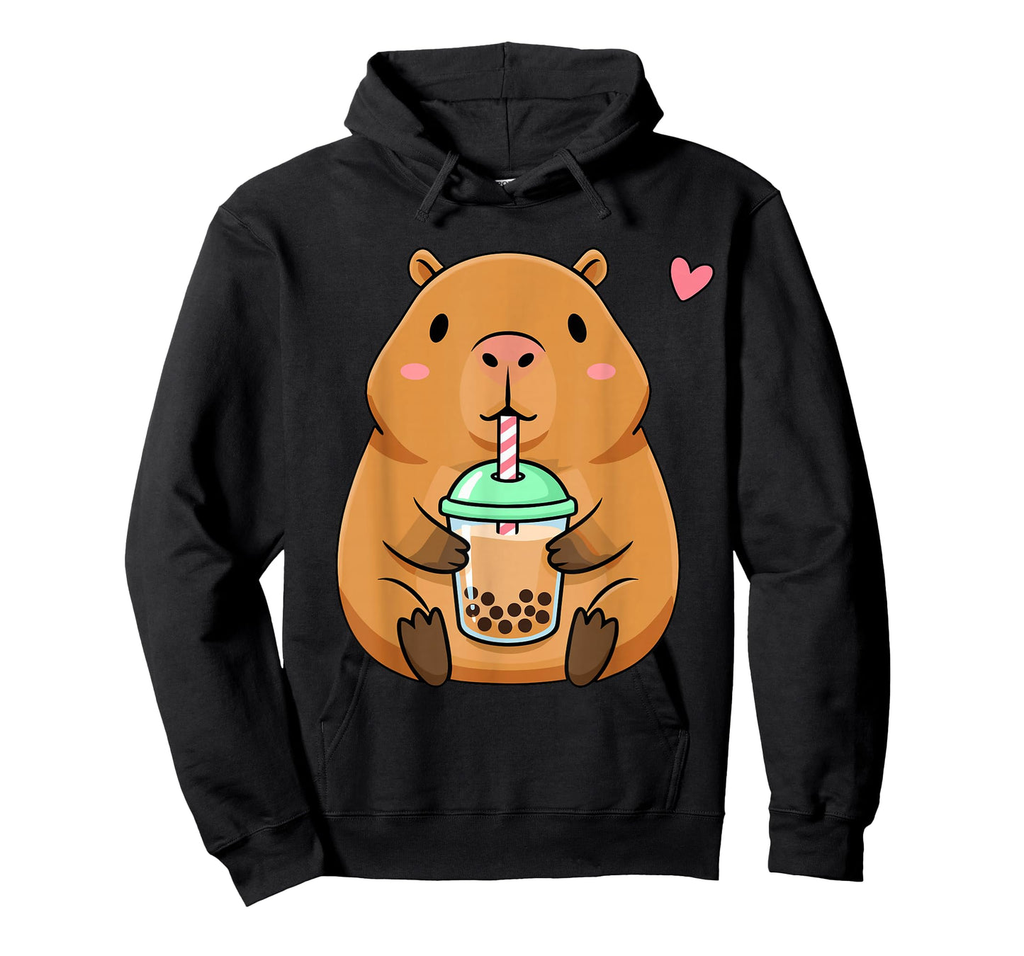 Cute Capybara with Boba Bubble Tea T-Shirt