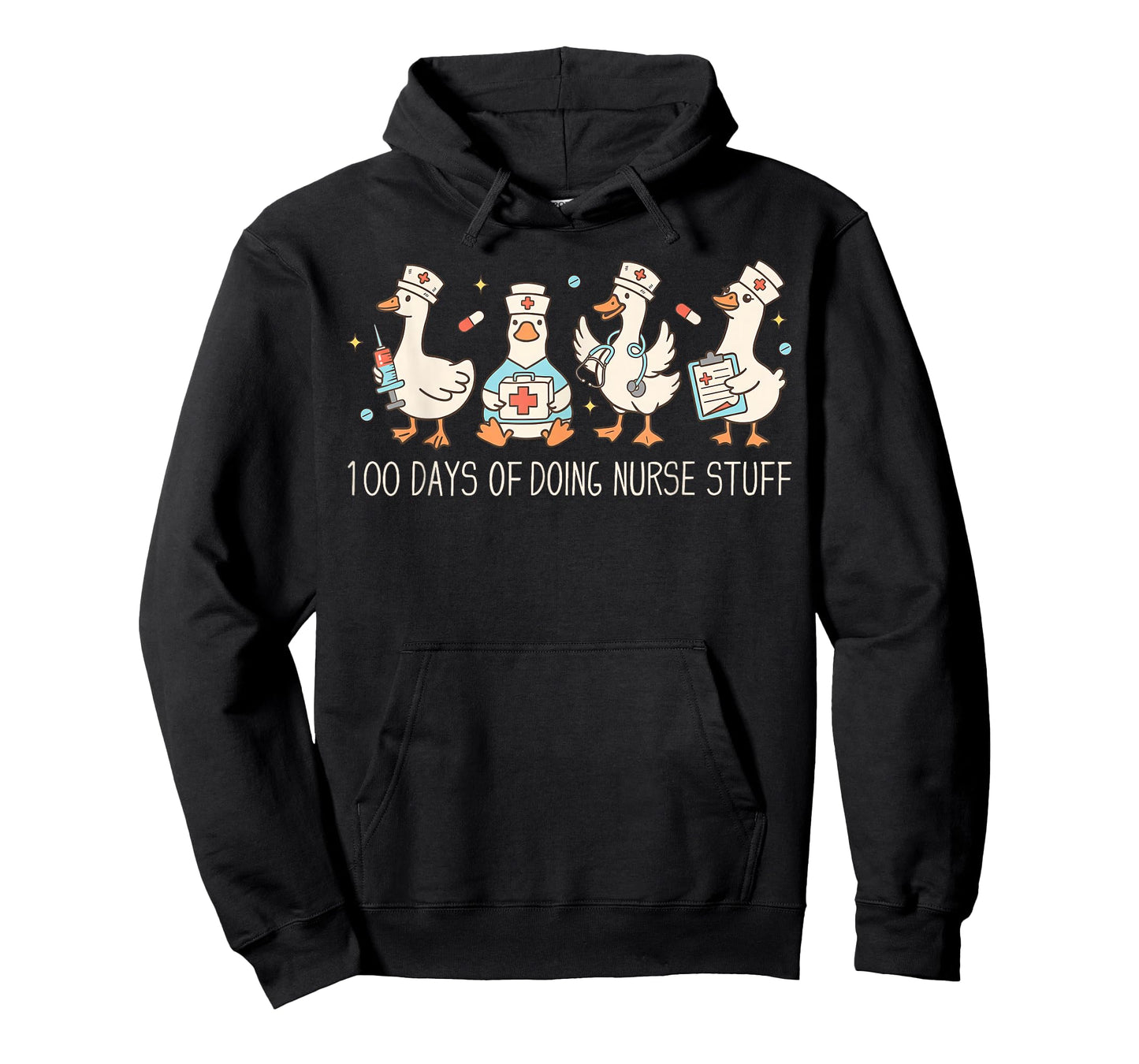 100 Days of Doing Nurse Stuff 100th Day School Nurse Goose T-Shirt