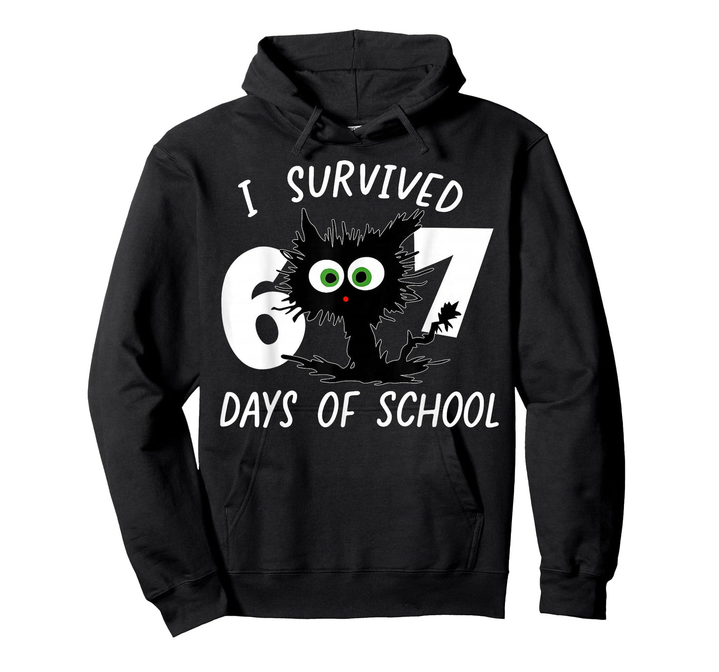 Cat I Survived 67 Days of School Teachers Students Six Seven T-Shirt