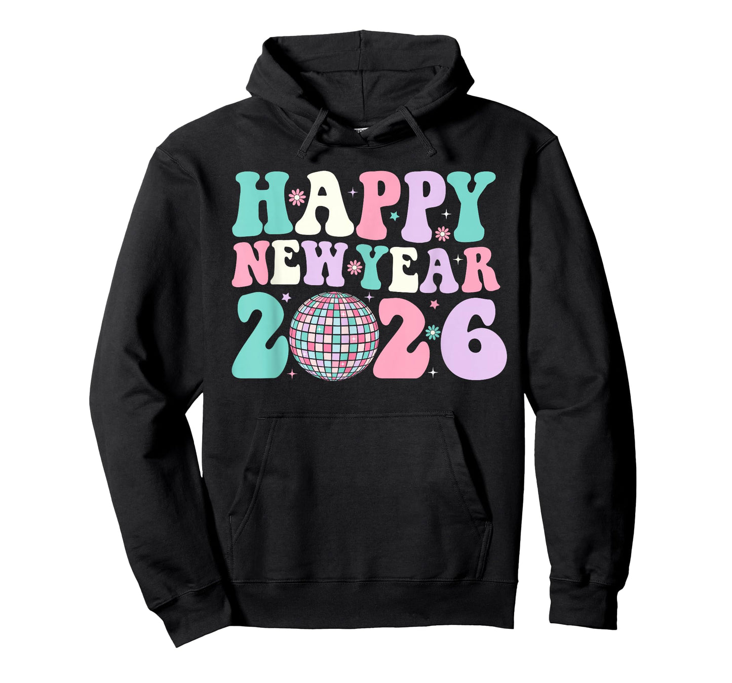 Groovy Happy New Year 2026 Fireworks New Year's Eve Party T-Shirt