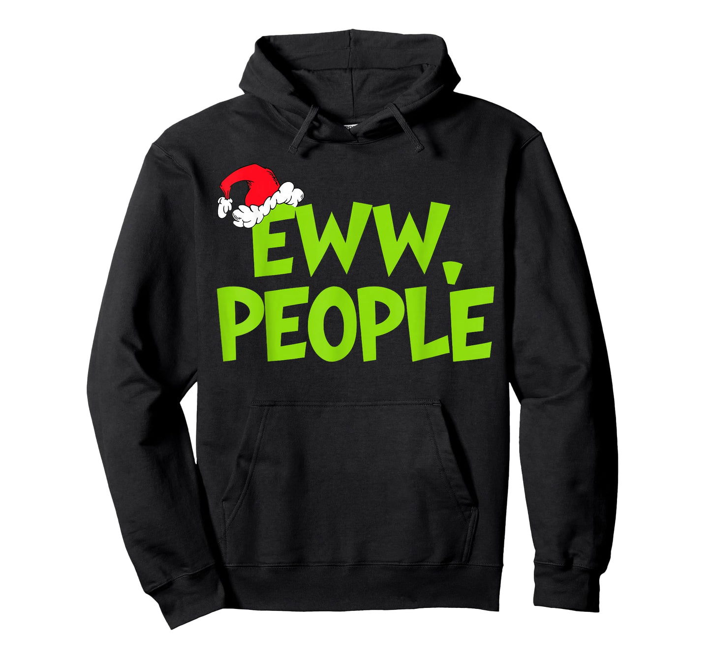 Christmas Eww People Mens Women Funny Santa Hat Green T-Shirt