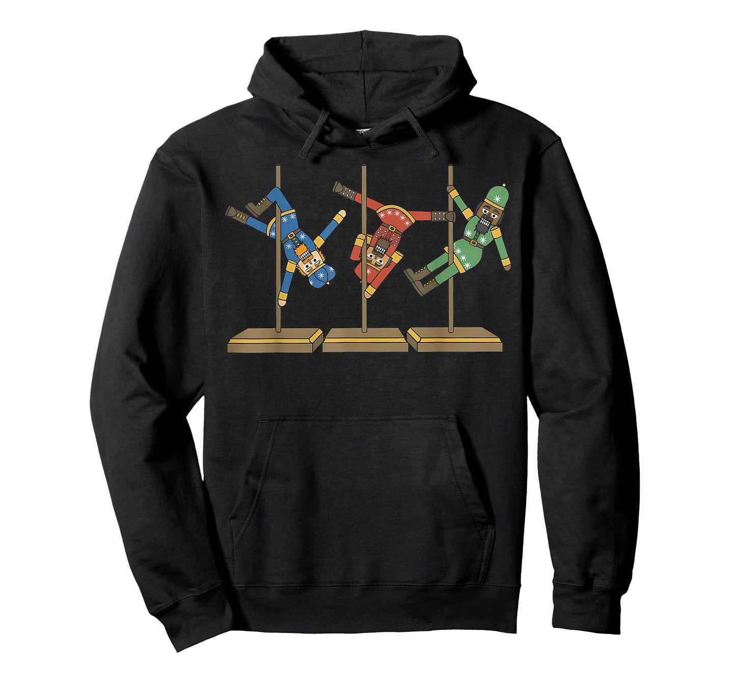 Funny Nutcrackers Pole Dancing Christmas Accessories Fitness T-Shirt
