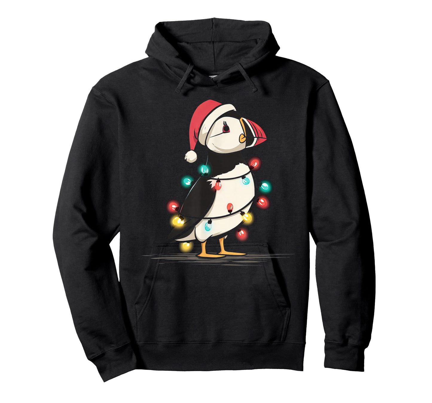 Funny Puffin Christmas Graphics Animal Lights Lover T-Shirt