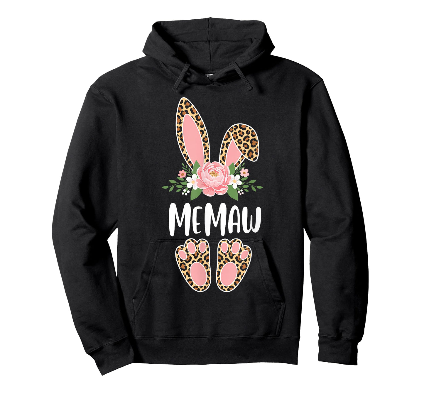 Floral Leopard Memaw Bunny Happy Easter Spring T-Shirt