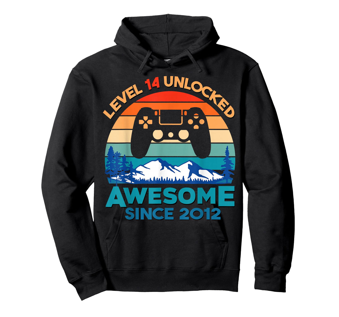 Level 14 Unlocked 14th Birthday Boy Game Turning 14 Year Old T-Shirt