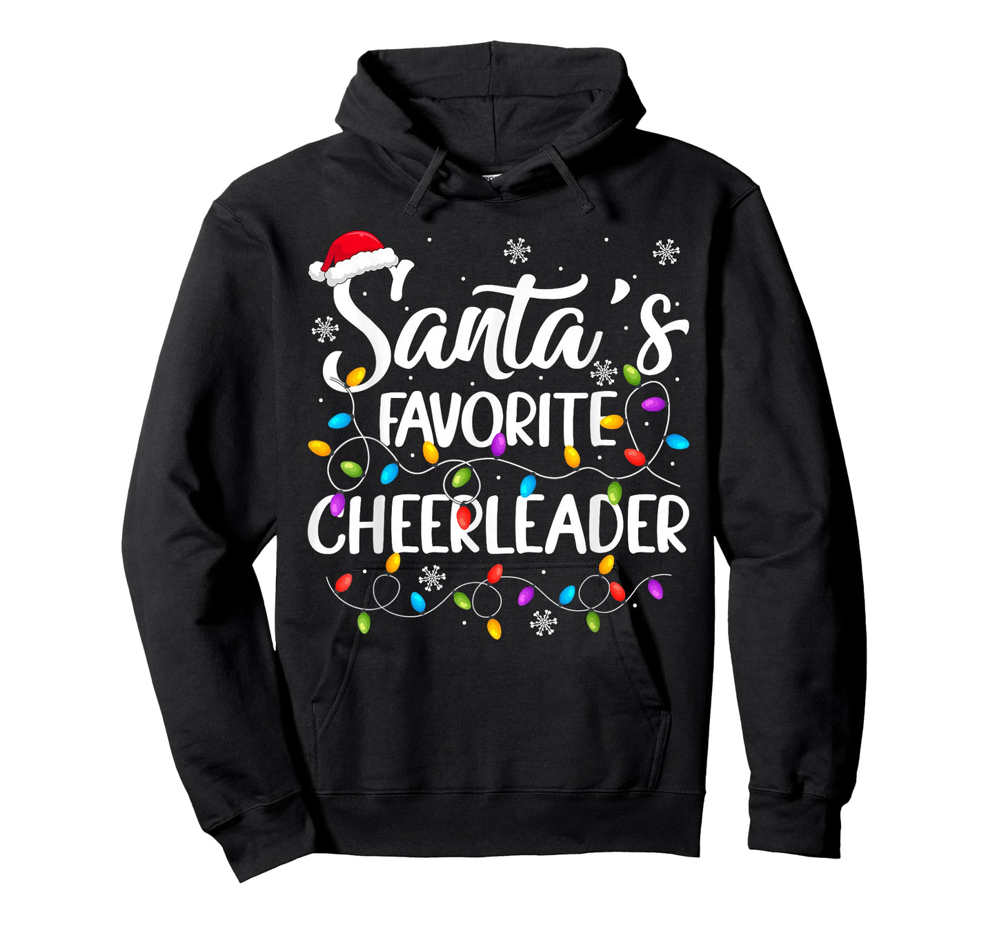 Santa Favorite Cheerleader Christmas Funny Cheerleading Xmas T-Shirt