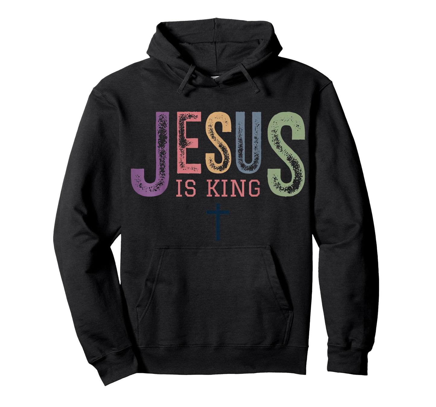 Jesus is King Cross Subtle Christian Minimal Religious Faith T-Shirt