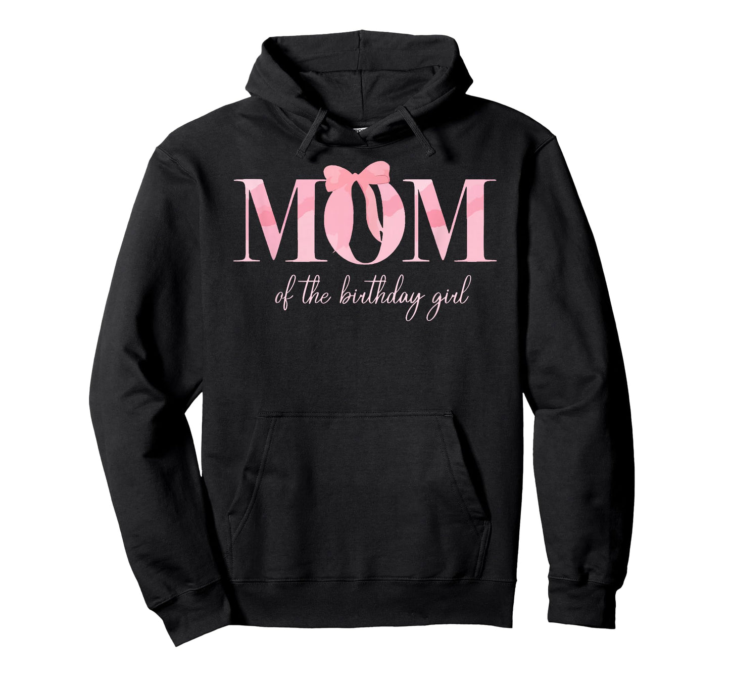 Mom of The Birthday Girl Family Pink Coquette Bow T-Shirt
