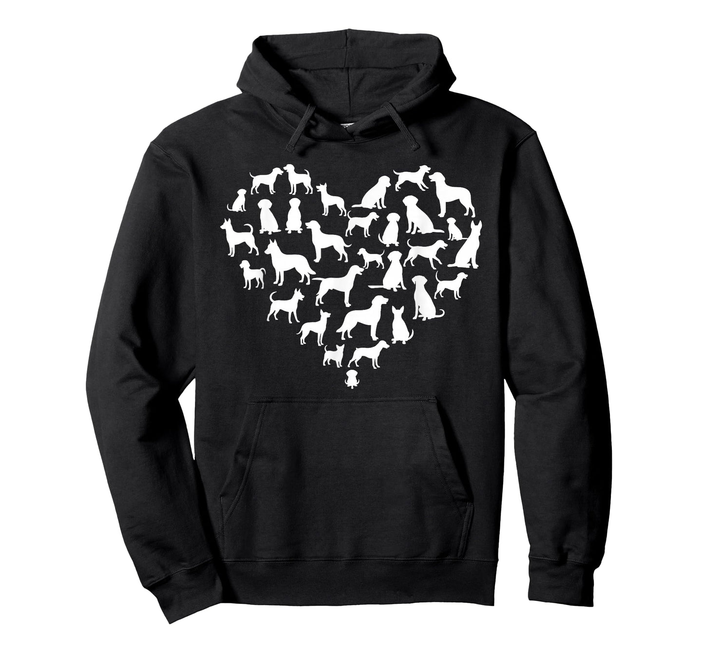 Dog Silhouettes Forming Heart Pet Animal Lovers Design T-Shirt