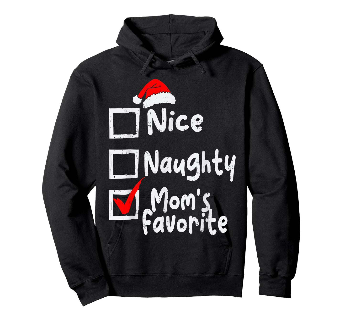 Nice Naughty Mom's Favorite Funny Christmas List Family Xmas T-Shirt