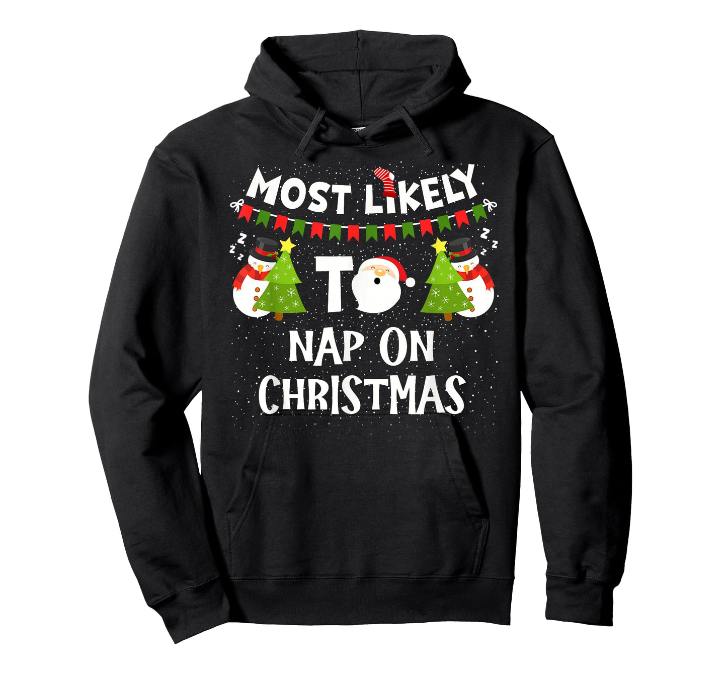 Most Likely to Nap On Christmas Funny Family Matching Pajama T-Shirt