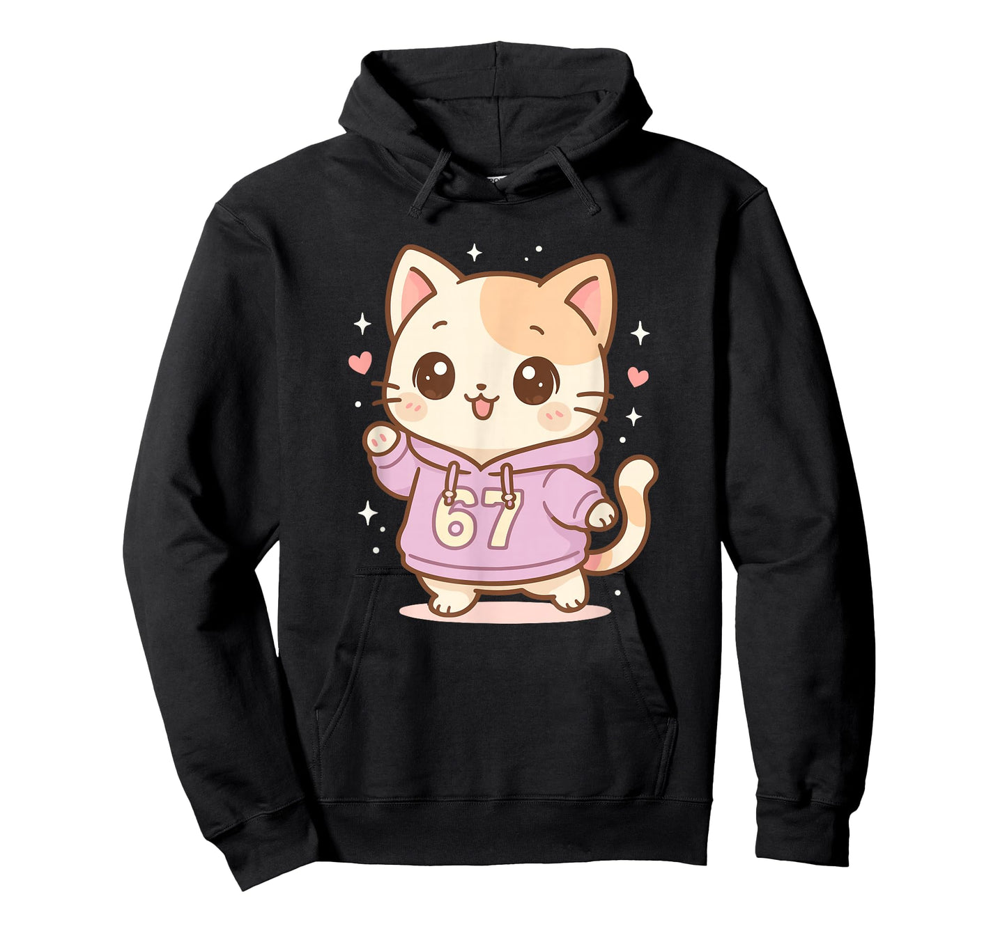 Cute Kawaii Cat 67 Meme T-Shirt