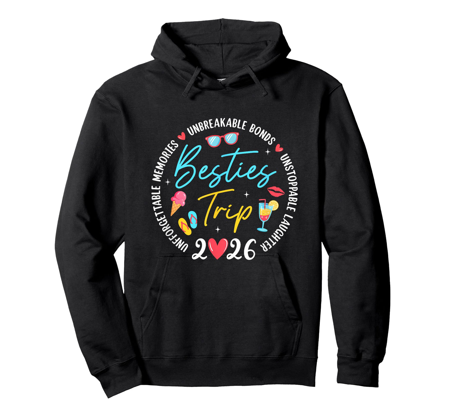Besties Trip 2026 Memories Girls Friends Trip Vacation Retro T-Shirt